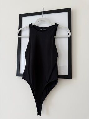 Zara Black Sleeveless Bodysuit